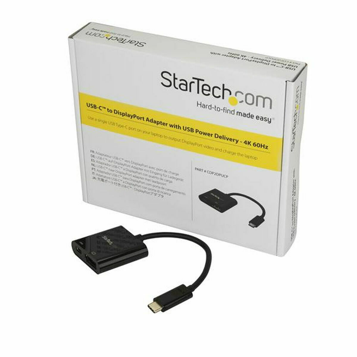 USB C uz Display Porta Adapteris Startech CDP2DPUCP Melns 4K Ultra HD