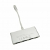 Hub USB C CoolBox COO-HUC3U3PD Aluminij Bijela