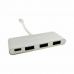 Hub USB C CoolBox COO-HUC3U3PD Aluminij Bijela