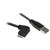 USB-kabel till mikro-USB Startech USB3AU1MRS Svart