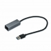 USB–Ethernet Adapter i-Tec U3METALGLAN Fekete