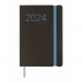 Dagbok Finocam Flexi 2024 Svart 11,8 x 16,8 cm