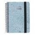 Dagbok Grafoplas Ecojeans 2024 Blå A6 10 x 15 cm