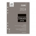 Ανταλλακτικό για ατζέντα Finocam Open R1098 2024 Λευκό 15,5 x 21,5 cm