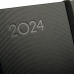Diary Finocam Minimal Textura 2024 Black 10,4 x 7,3 cm