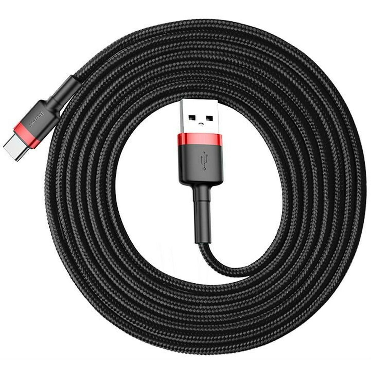 USB A til USB C-kabel Baseus Cafule Sort 2 m