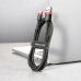 USB A to USB C Cable Baseus Cafule Black 2 m