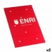 Muistio ENRI Punainen A4 80 Levyt 4 mm (5 osaa)