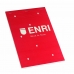 Jegyzettömböt ENRI Piros A4 80 Ágynemű 4 mm (5 egység)