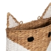 Basket Fox White Black Beige Natural Fibre 30 x 11 x 33 cm