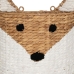 Grozs Fox Balts Melns Bēšs Dabīgā Šķiedra 30 x 11 x 33 cm