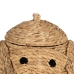 Korg Elefant Svart Beige Naturliga fibrer 38 x 38 x 42 cm