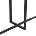 Konzola Crna Prirodno Željezo Kaljeno staklo Jelovina 134 x 32 x 83 cm