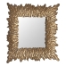 Oglindă de perete Auriu* Geam Fier 74 x 7,5 x 74 cm