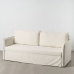 Sofa Beige Polyester Linnen 210 x 93 x 95 cm