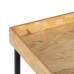 Set of 3 tables Black Natural Iron MDF Wood 57,5 x 37,5 x 67,5 cm (3 Units)
