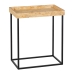 Set of 3 tables Black Natural Iron MDF Wood 57,5 x 37,5 x 67,5 cm (3 Units)