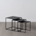 Szett 3 asztallal Fekete Vas 47 x 45 x 45 cm (3 egység)