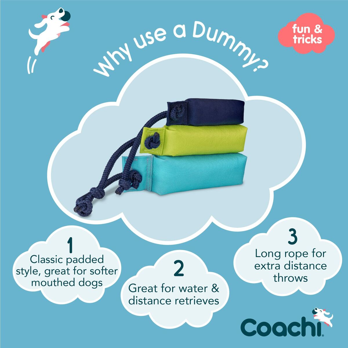 Training toy Coachi TRAINING DUMMY Modra