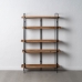 Shelves Black Beige Iron Fir wood 111 x 34 x 176 cm