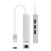 USB 3.0 Gigabit Ethernet adapter NANOCABLE 10.03.0403 Sølvfarvet