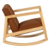 Fotel na biegunach Brązowy Beżowy Drewno kauczukowe Materiał 60 x 83 x 72 cm