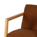 Cadeira de baloiço Castanho Bege Madeira da borracha Tecido 60 x 83 x 72 cm