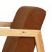 Šūpuļkrēsls Brūns Bēšs Kaučuka koks Audums 60 x 83 x 72 cm