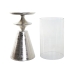 Kynttilänjalka DKD Home Decor Hopeinen Alumiini Kristalli 21 x 21 x 66 cm