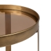 Вспомогательный столик Медь Позолоченный Стеклянный Железо 60,5 x 60,5 x 46 cm