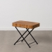 Noční stolek Kaštanová Černý Dřevo Železo 60 x 40 x 55,5 cm