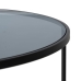 Centre Table Black Natural Crystal Iron MDF Wood 75 x 75 x 40 cm