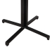 Asztal Fekete Természetes Fa MDF 60 x 60 x 75 cm