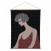 Dekoracja ścienna Tkanina obiciowa Kobieta Włókno konopne Drewno świerkowe Materiał 125 x 1,7 x 160 cm