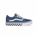 Detské vychádzkové topánky Vans Ward YT Checker Sidewall Stv Modrá