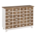 Chest of drawers White Beige Iron Fir wood 120,5 x 35 x 88 cm