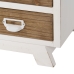 Chest of drawers White Beige Iron Fir wood 120,5 x 35 x 88 cm