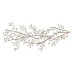 Decorațiune de Perete Alb Auriu* Fier Frunze 50,8 x 5,7 x 137,2 cm