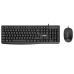 Tastatur mit Maus Nilox NXKME0012 Schwarz Qwerty Spanisch