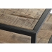 Postranný stolík DKD Home Decor Gaštanová Čierna Kov Mangové drevo 60 x 60 x 46 cm