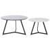 Set of 2 tables DKD Home Decor Musta 80 x 80 x 47,5 cm