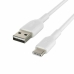 Câble USB A vers USB C Belkin CAB001bt1MWH Blanc 1 m (1 m)