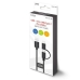 Универсальный кабель USB-MicroUSB/USB C Savio CL-128 Чёрный 1 m