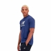 Pánské tričko s krátkým rukávem New Balance Essentials Stacked Logo Modrý
