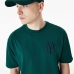 Koszulka z krótkim rękawem Męska New Era League Essentials New York Yankees Ciemna zieleń
