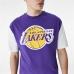 Koszulka z krótkim rękawem Męska New Era NBA Colour Insert LA Lakers Fioletowy