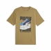 Pánske tričko s krátkym rukávom Puma Graphiccs Sneaker Gaštanová