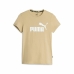 Dames-T-Shirt met Korte Mouwen Puma Ess Logo Beige
