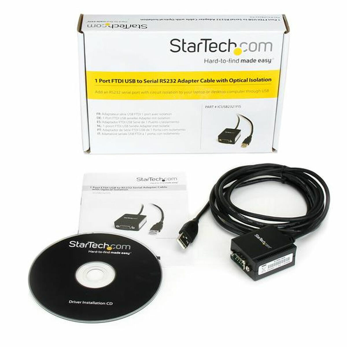 USB til RS232-adapter Startech ICUSB2321FIS Sort