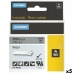 Lamineret tape til mærkningsmaskiner Rhino Dymo ID1-12 12 x 5,5 mm Sort Hvid Lim Auto bindemidler (5 enheder)